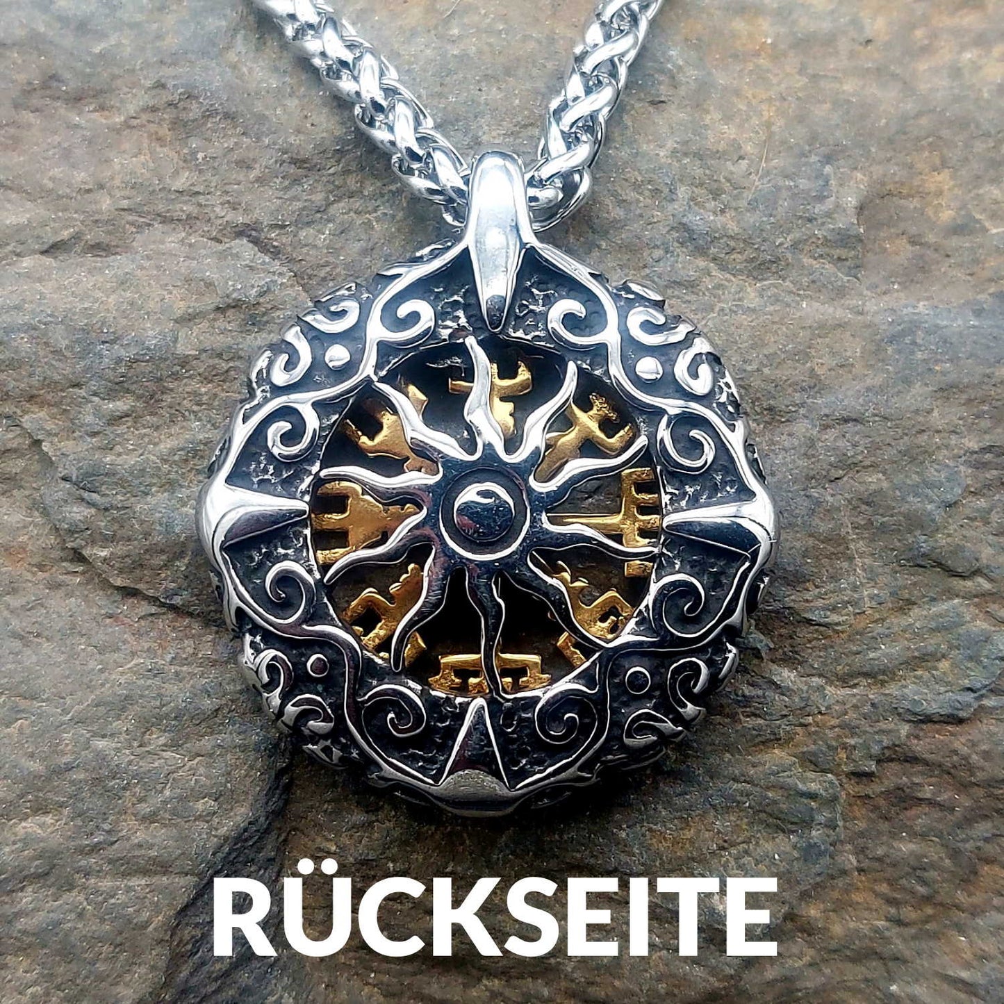 Vegvisir Kette mit 2-Seitigem Anhänger "Torsö"